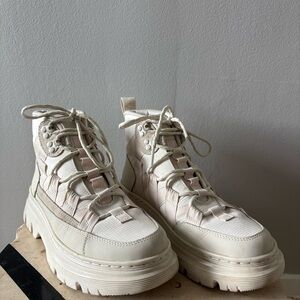 Dr. Martens Cream Lace Up Boots